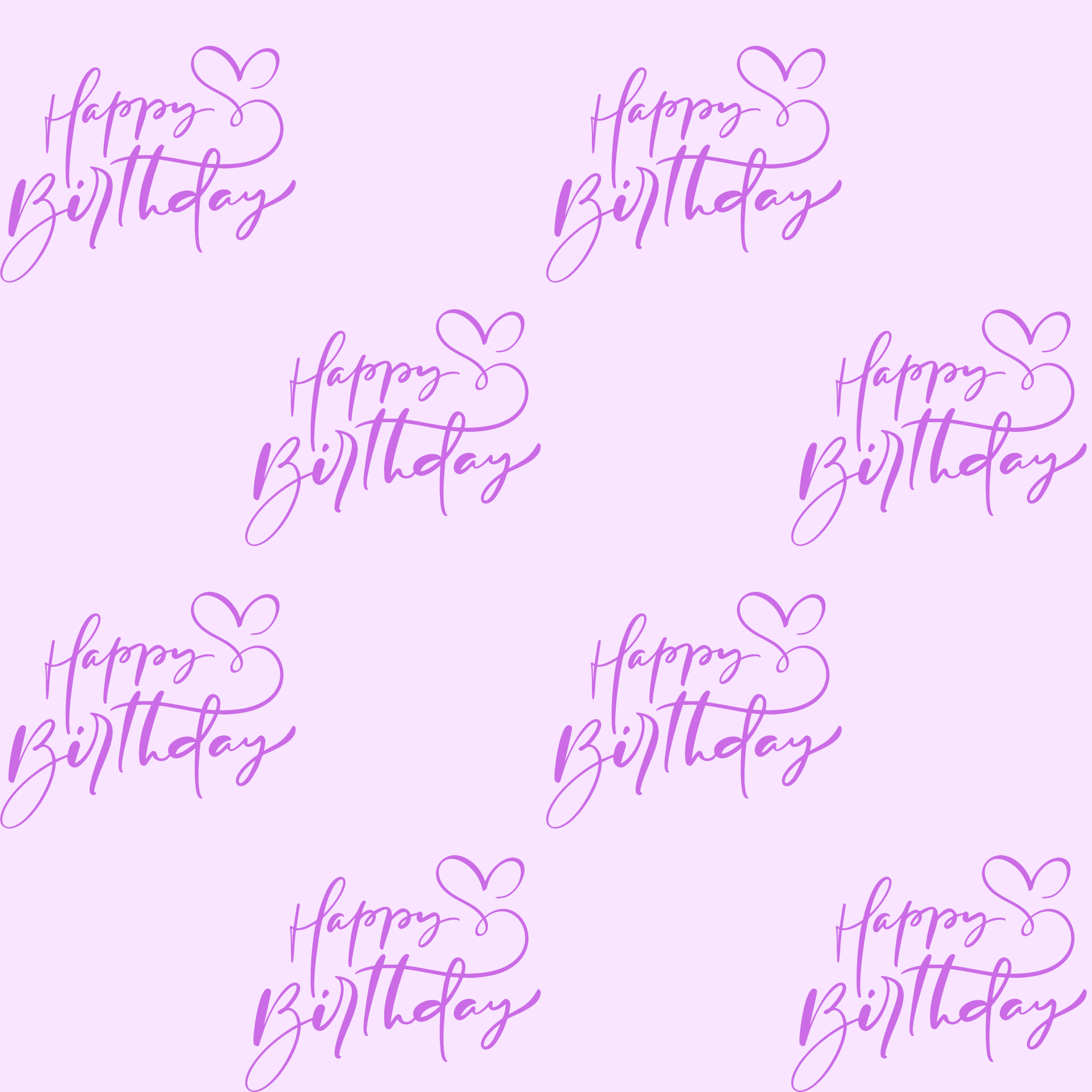 Elegant Purple Happy Birthday Wrapping Paper