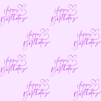 Elegant Purple Happy Birthday Wrapping Paper