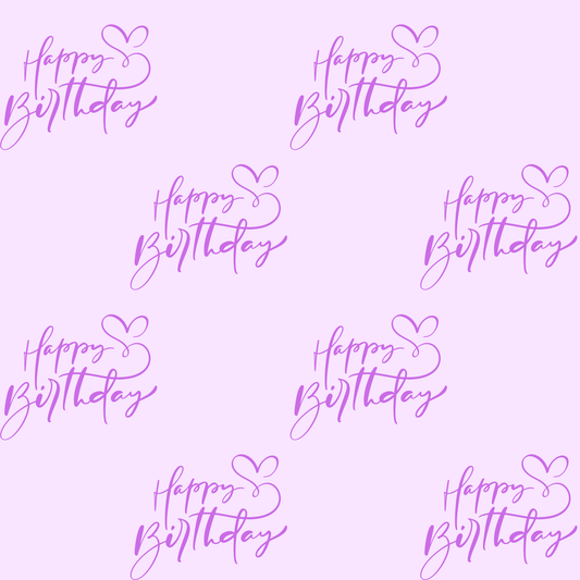 Elegant Purple Happy Birthday Wrapping Paper
