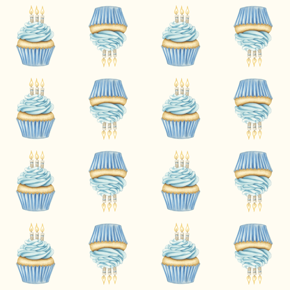 Festive Wrapping Papers with Cupcake Design