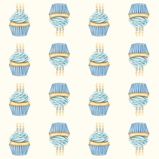 Festive Wrapping Papers with Cupcake Design