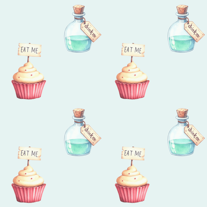 Eat Me, Drink Me Alice in Wonderland Gift Wrap