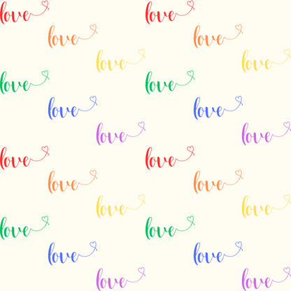 Rainbow Love Calligraphy Design