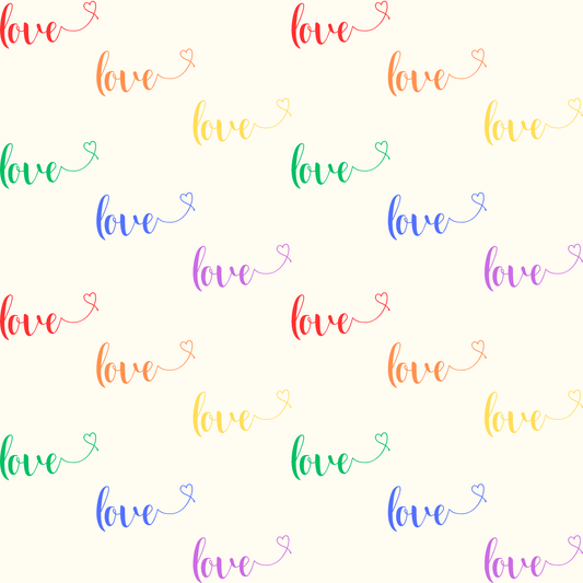 Rainbow Love Calligraphy Design