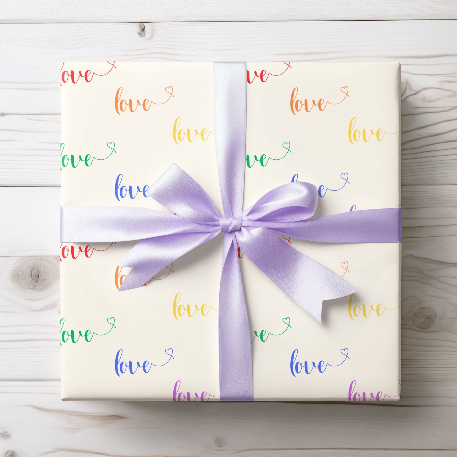 Rainbow Love Calligraphy Design