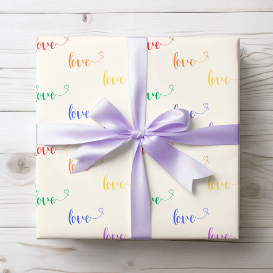 Rainbow Love Calligraphy Design