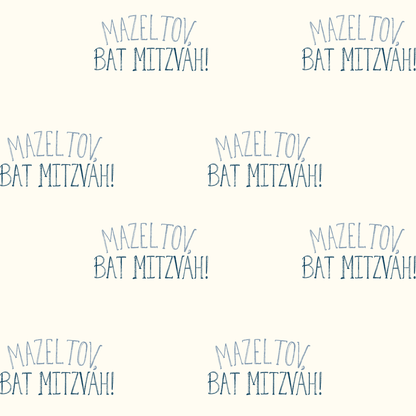 Elegant Mazel Tov Bat Mitzvah Gift Wrap
