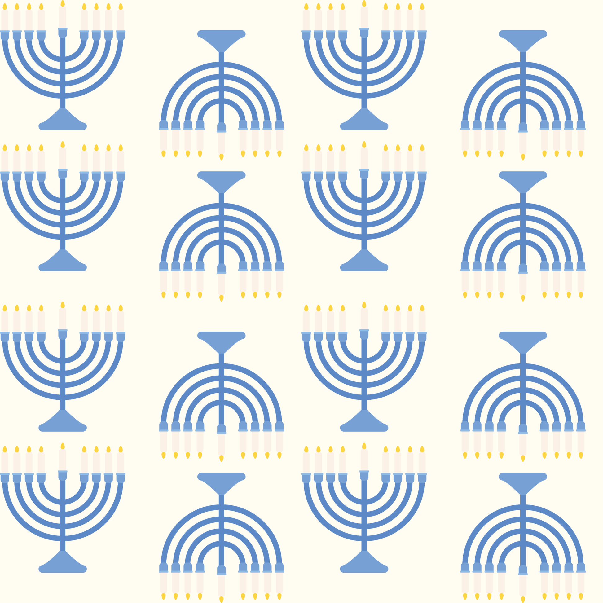 Hanukkah Menorah Wrapping Paper