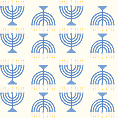 Hanukkah Menorah Wrapping Paper
