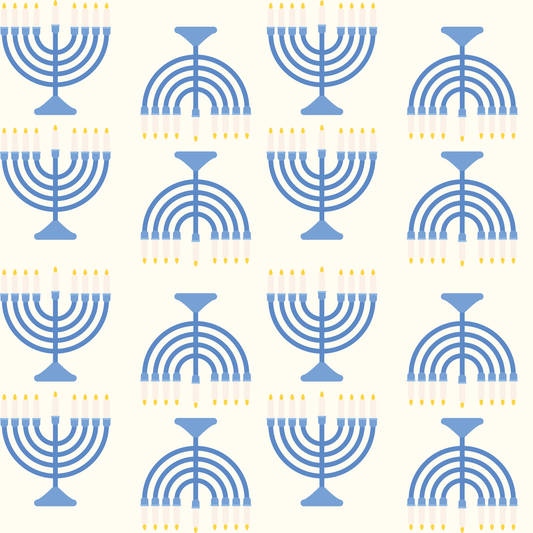 Hanukkah Menorah Wrapping Paper