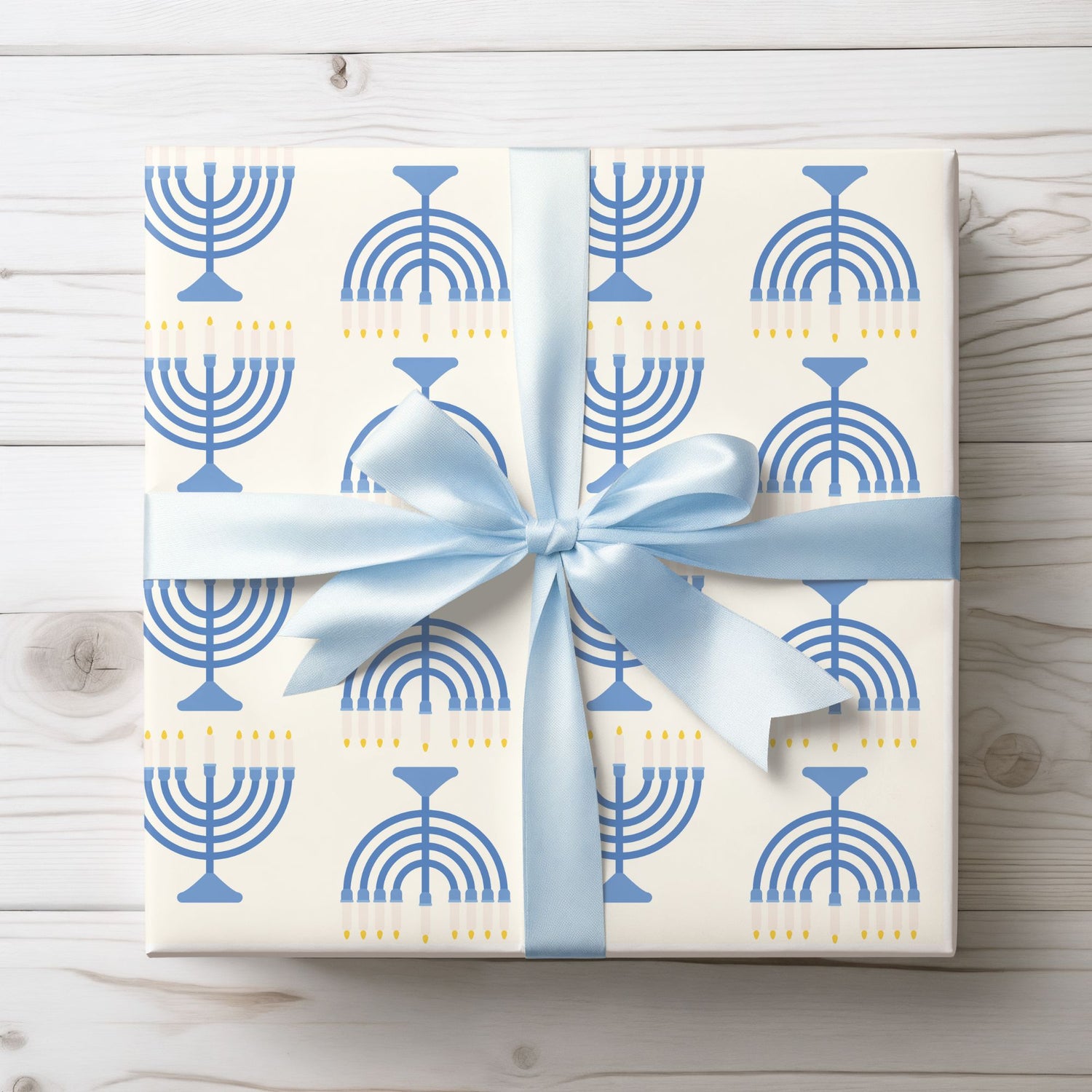 Hanukkah Menorah Wrapping Paper