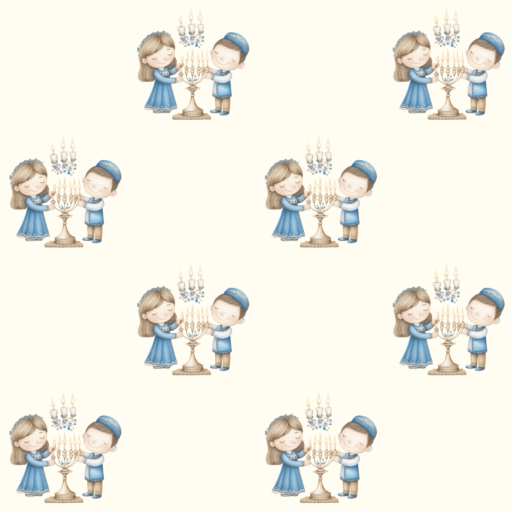 Menorah Lighting Wrapping Papers