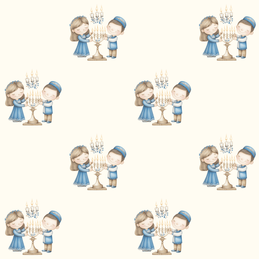 Menorah Lighting Wrapping Papers
