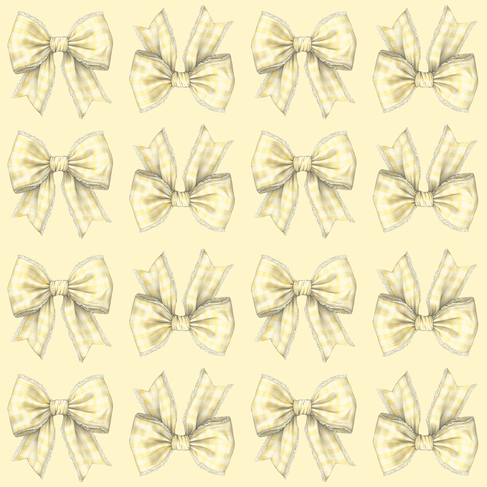 Charming Yellow Bow Gift Wrap Set
