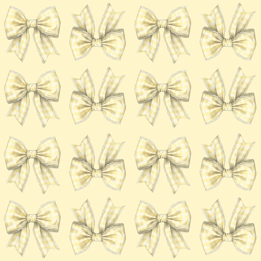 Charming Yellow Bow Gift Wrap Set