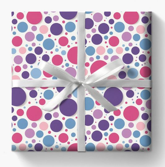 Colorful Polka Dot Wrapping Paper Roll