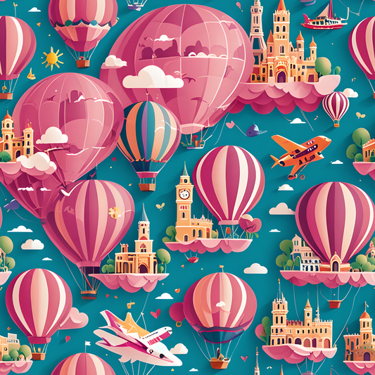 Travel Cityscape Gift Wrapping Paper