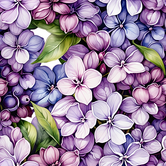 Botanical Lilac Wrapping Papers