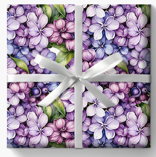 Botanical Lilac Wrapping Papers