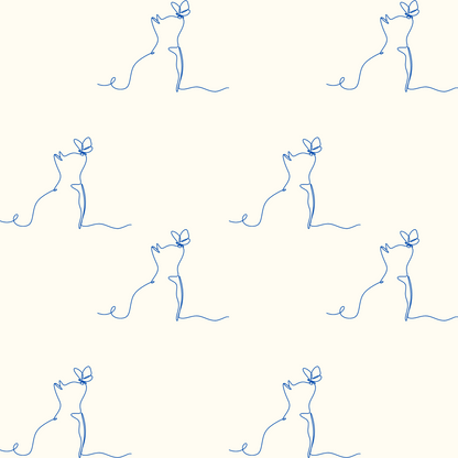 Line Drawn Cat Gift Wrap