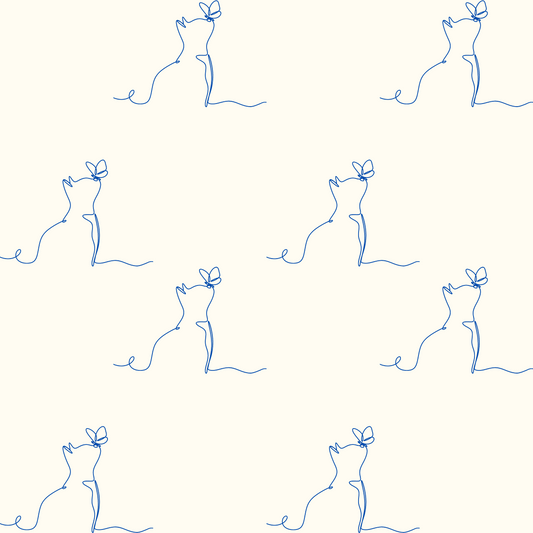 Line Drawn Cat Gift Wrap
