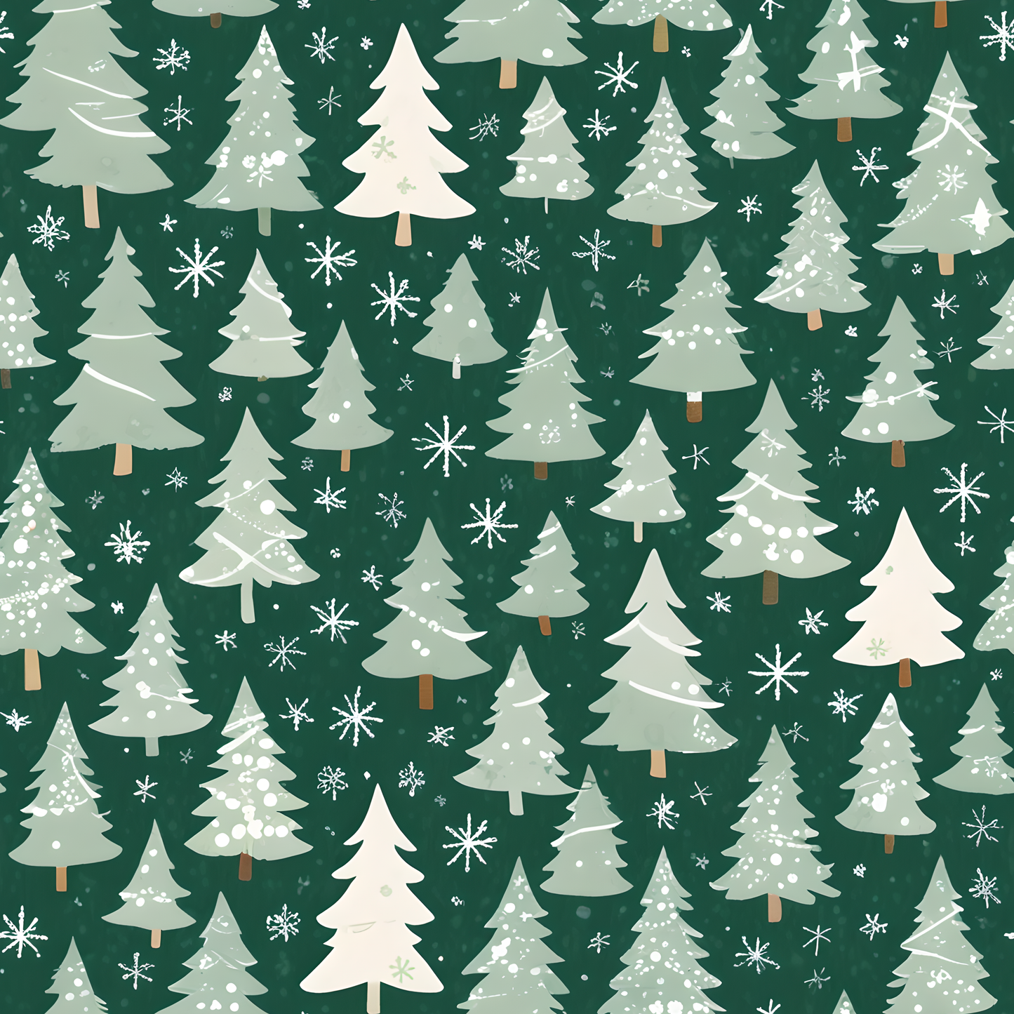Evergleam Dreams – Snow-Dusted Pine Forest Wrapping Paper