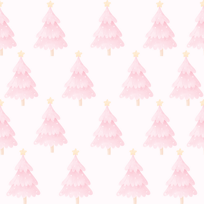 Think Pink Fir-real – Blush Christmas Tree Wrapping Paper