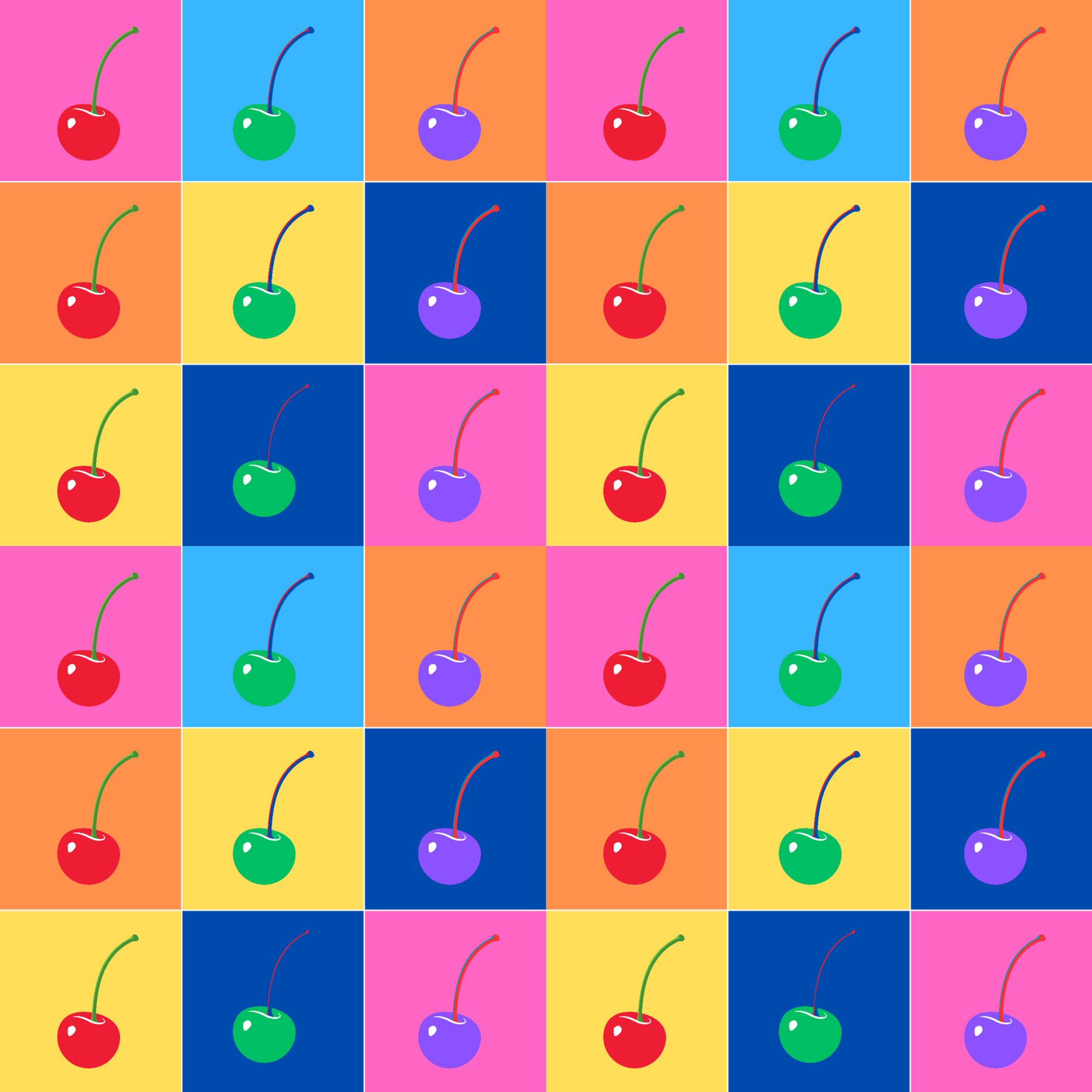 Colorful Cherry Wrapping Paper