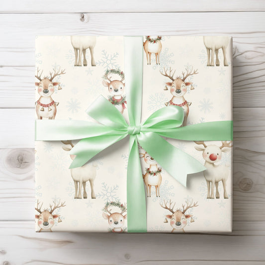 Oh Deer, It's Festive! – Whimsical Reindeer Wrapping Paper