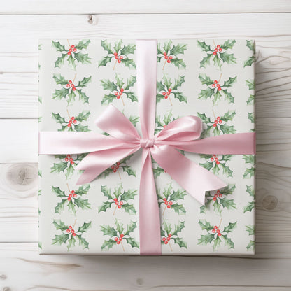 Holly Jolly Snaps – Classic Christmas Berry Wrapping Paper