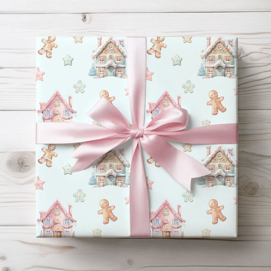 Frosted Fairytale – Gingerbread Dreamscape Wrapping Paper