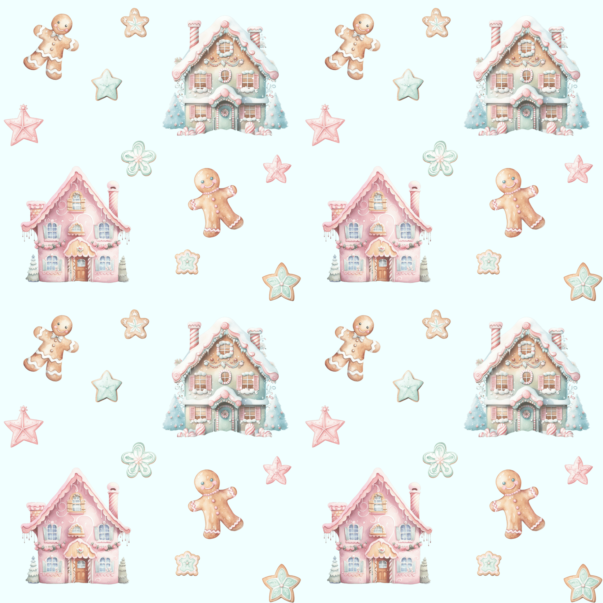 Frosted Fairytale – Gingerbread Dreamscape Wrapping Paper