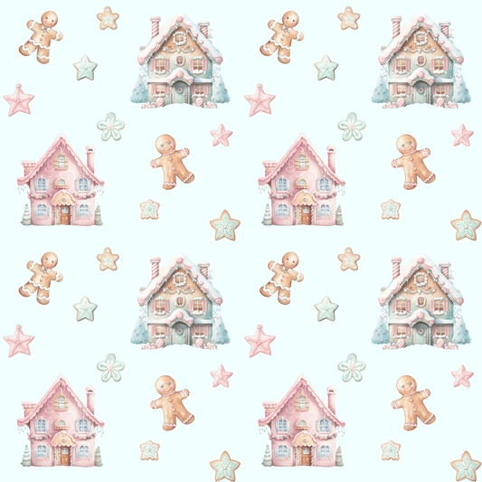 Frosted Fairytale – Gingerbread Dreamscape Wrapping Paper