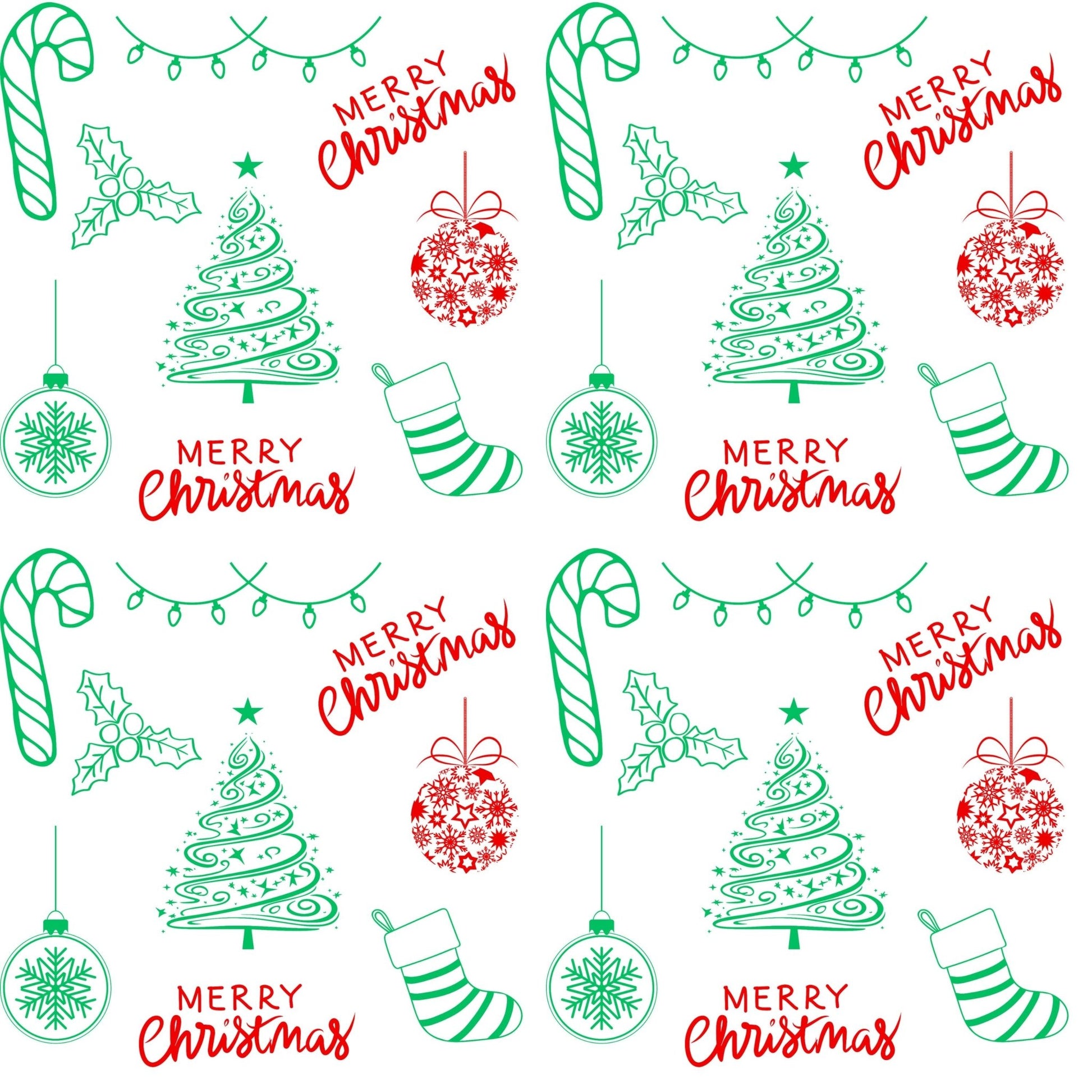 Doodle All the Way – Christmas Line Art Wrapping Paper
