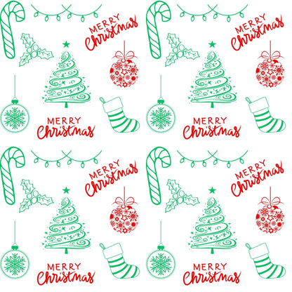 Doodle All the Way – Christmas Line Art Wrapping Paper
