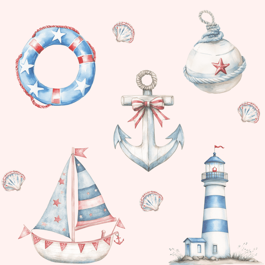 Whimsical Nautical Wrapping Paper