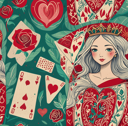 Queen of Hearts Playing Card Design
