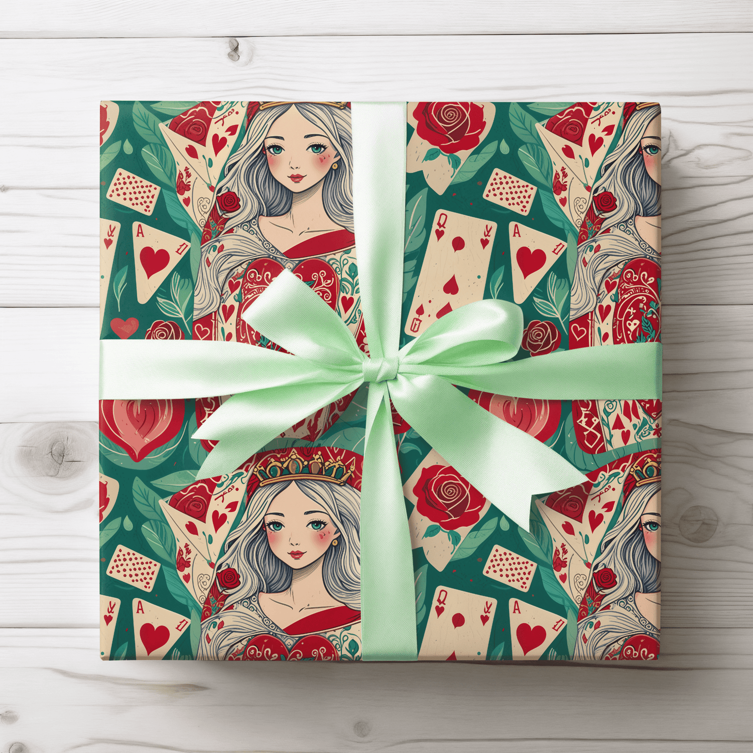 Queen of Hearts Playing Card Design