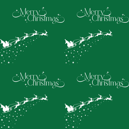 Sleigh All Day – Classic Green Christmas Wrapping Paper