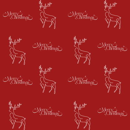 Sleigh All Day – Minimalist Reindeer Christmas Wrapping Paper