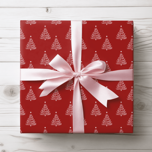 Twinkle Twirl – Elegant Christmas Tree Wrapping Paper