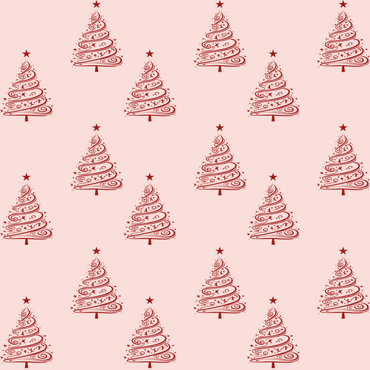Twinkle Twirl – Pink & Red Swirl Tree Wrapping Paper