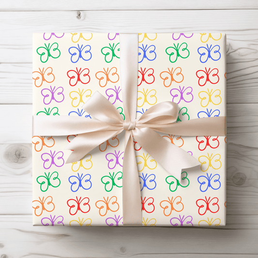 Colorful Butterfly Wrapping Paper