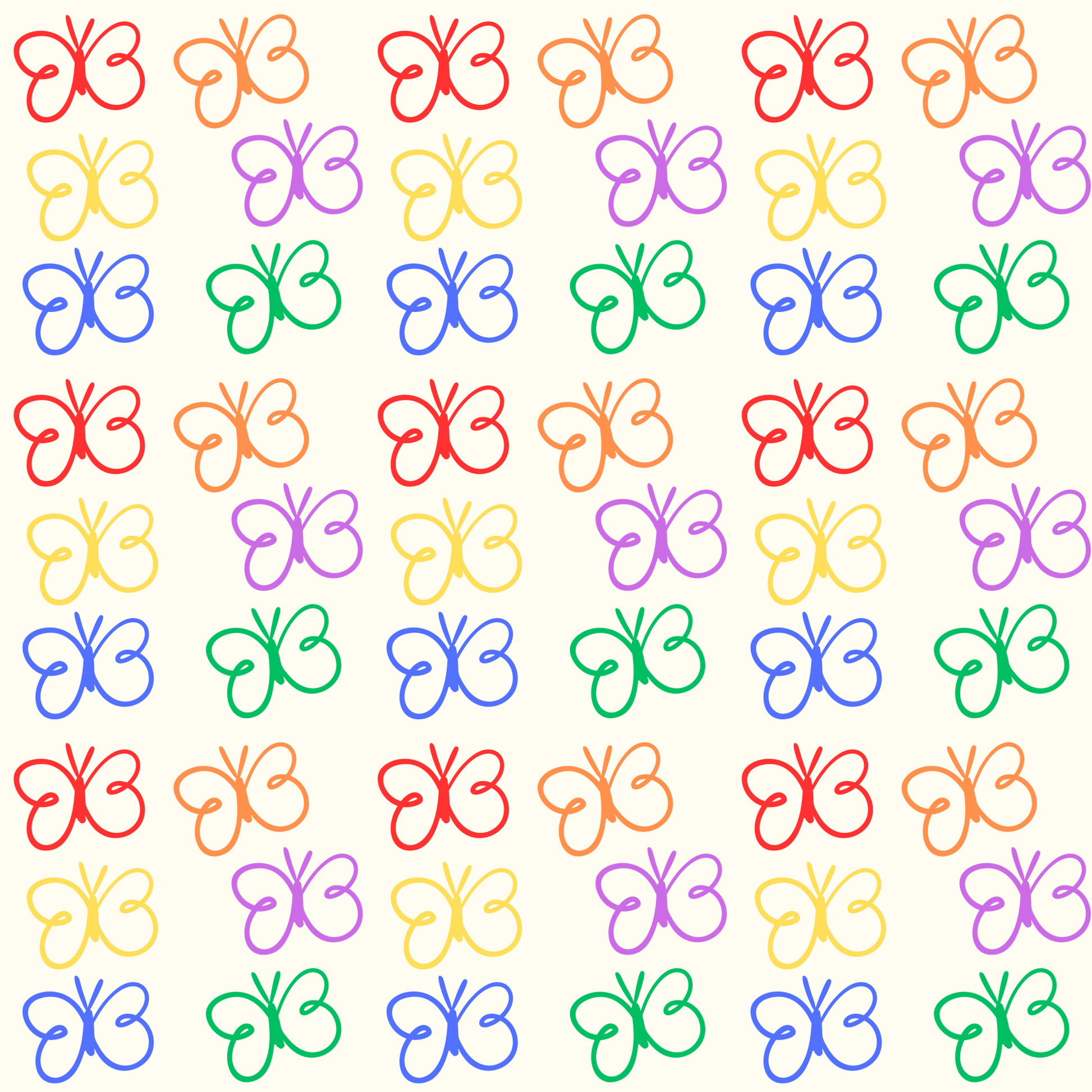 Colorful Butterfly Wrapping Paper