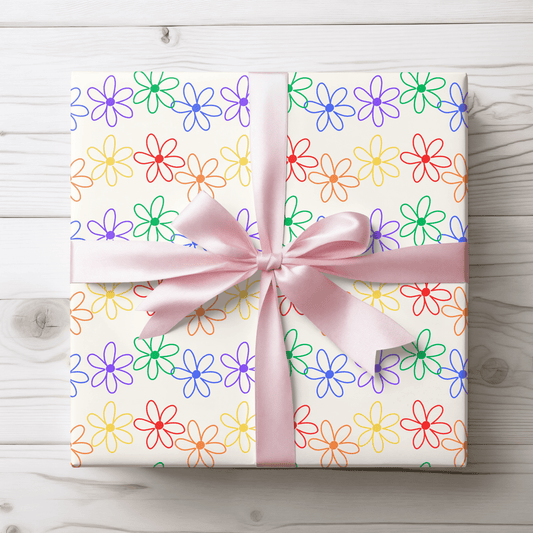 Colorful Floral Wrapping Paper