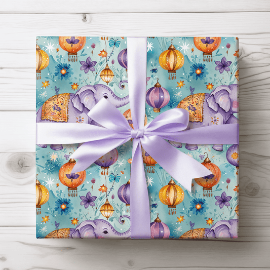 Diwali Festival Elephant Wrapping Papers