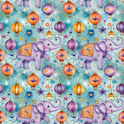 Diwali Festival Elephant Wrapping Papers