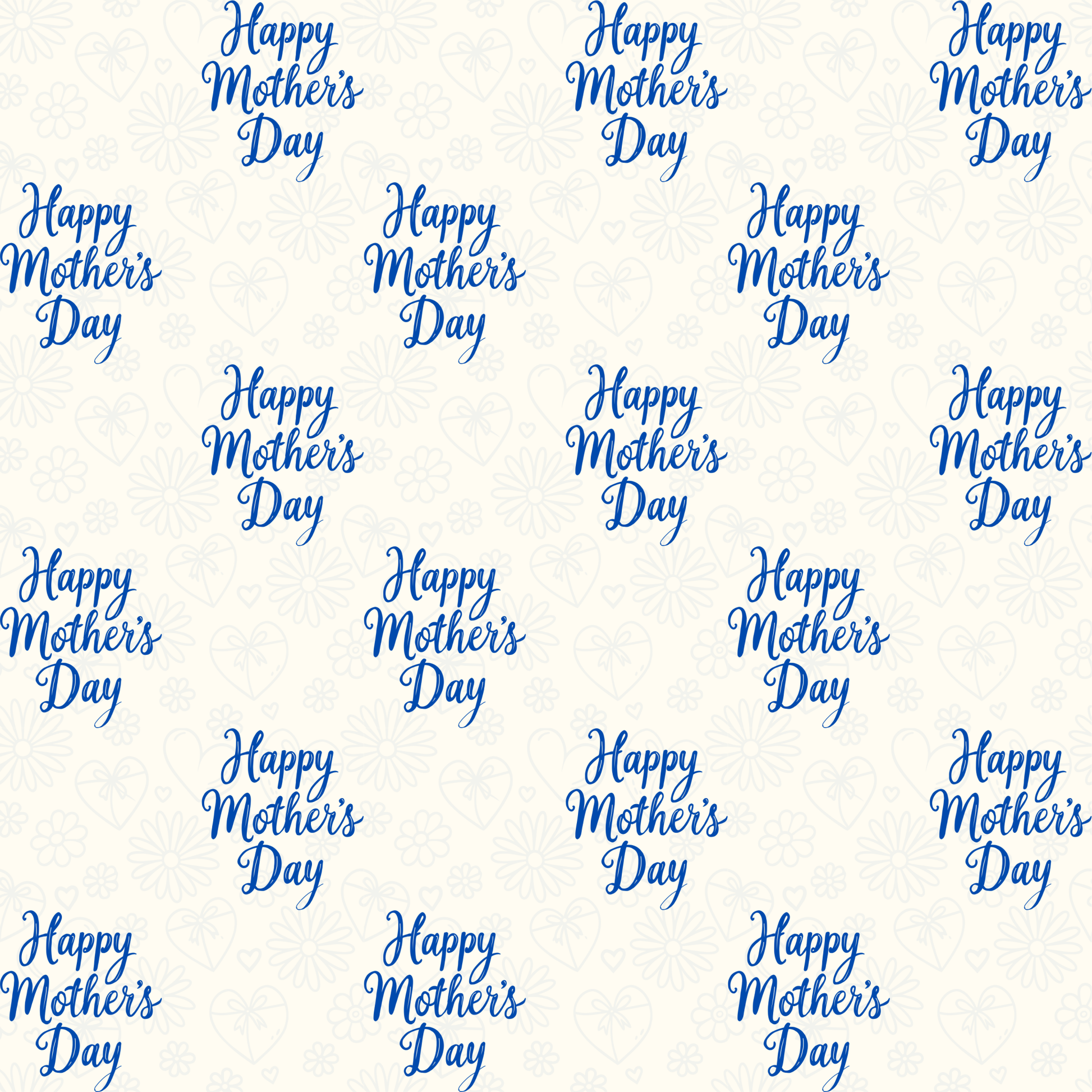 Blue Mothers Day Wrapping Papers