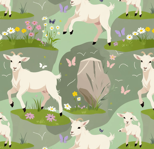 Pastel Green Goat Farmhouse Chic Touch