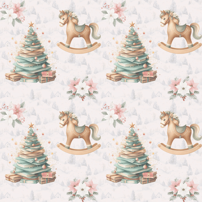 Rockin’ Around the Bookmas Tree – Vintage Holiday Wrapping Paper